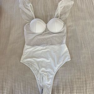 White one piece swimsuit